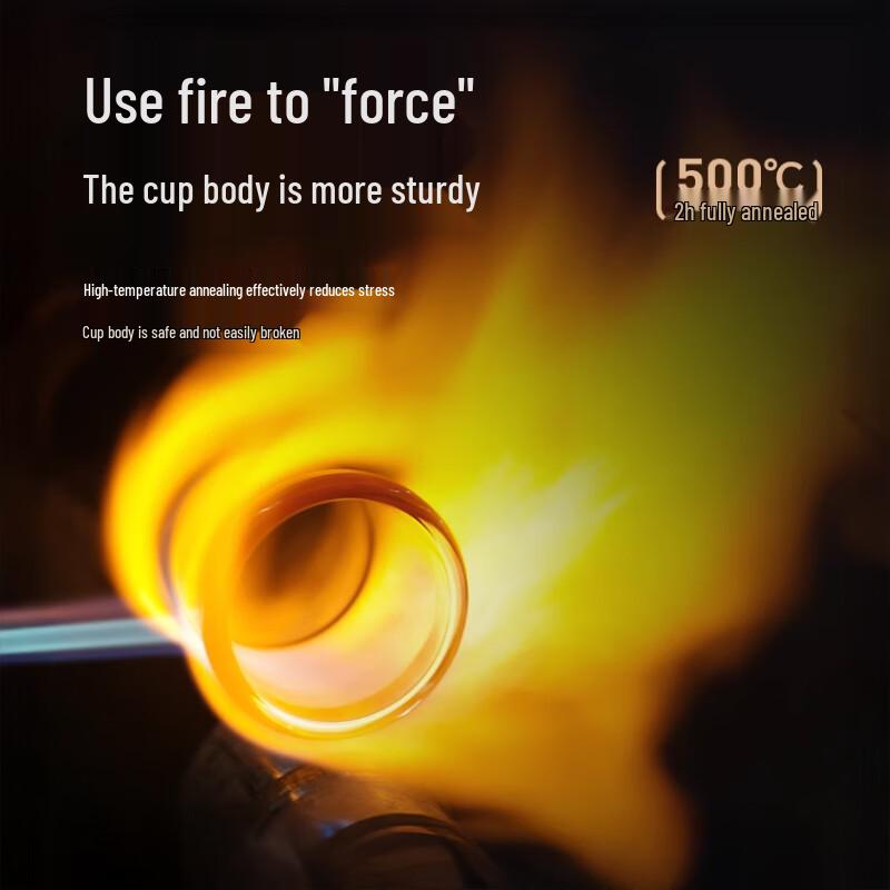 LINGCHEN Double-Layer Tea Separation Glass Mug