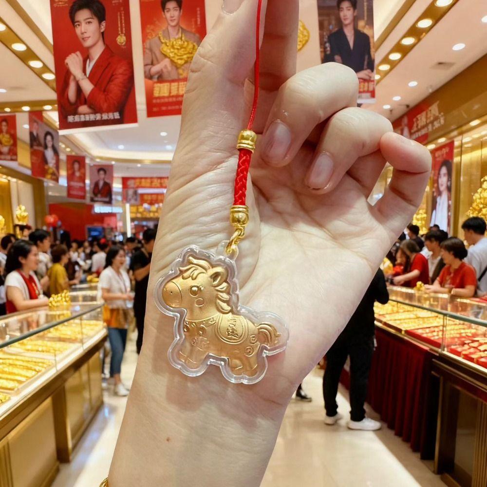 Cartoon Design Pony Keychain Wealthy Zodiac Horse Keychains Mobile Chain  Chinese New Year