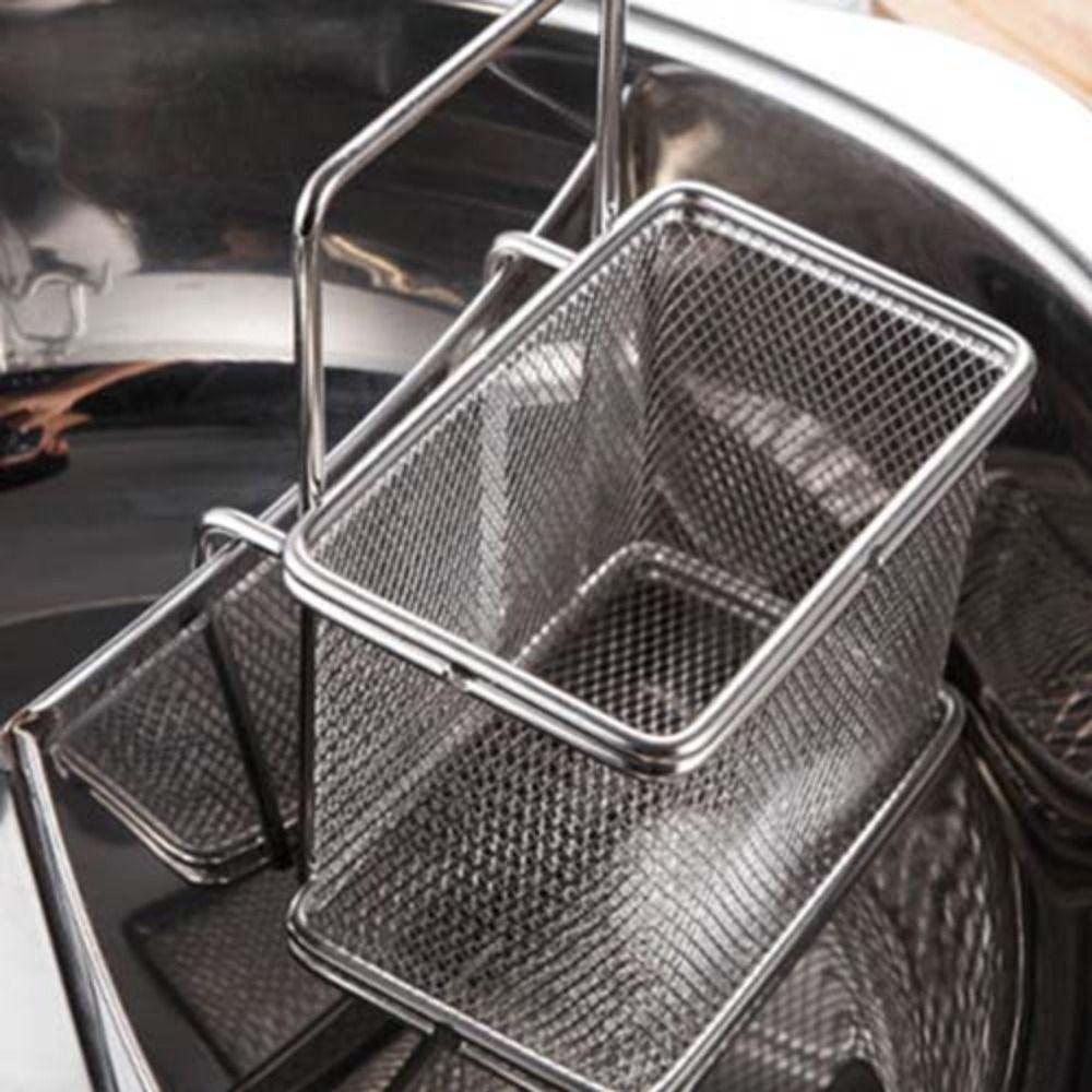 

Hook Kitchen Hot Pot Shop Noodles Chip Fryer Vermicelli Screen Fry Basket Hot Pot Spoon Filter Net 8x7CM-Round
