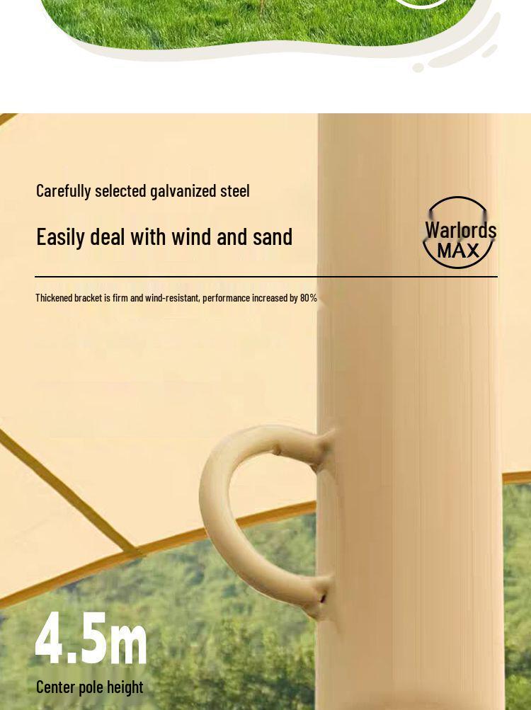 Extra Large Outdoor Canopy Tent - Rainproof & UV Protection with Unique Octopus Design