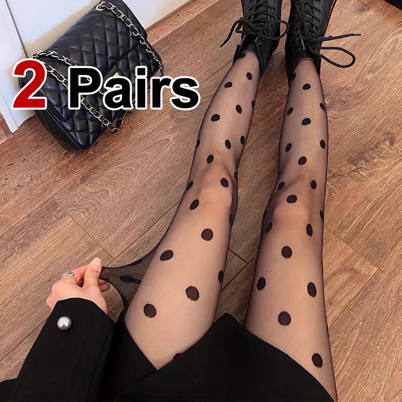 

1/2 пары женских колготок в горошек, летние легкие, дышащие, модные, облегающие, сексуальные, повседневные чулки One Size