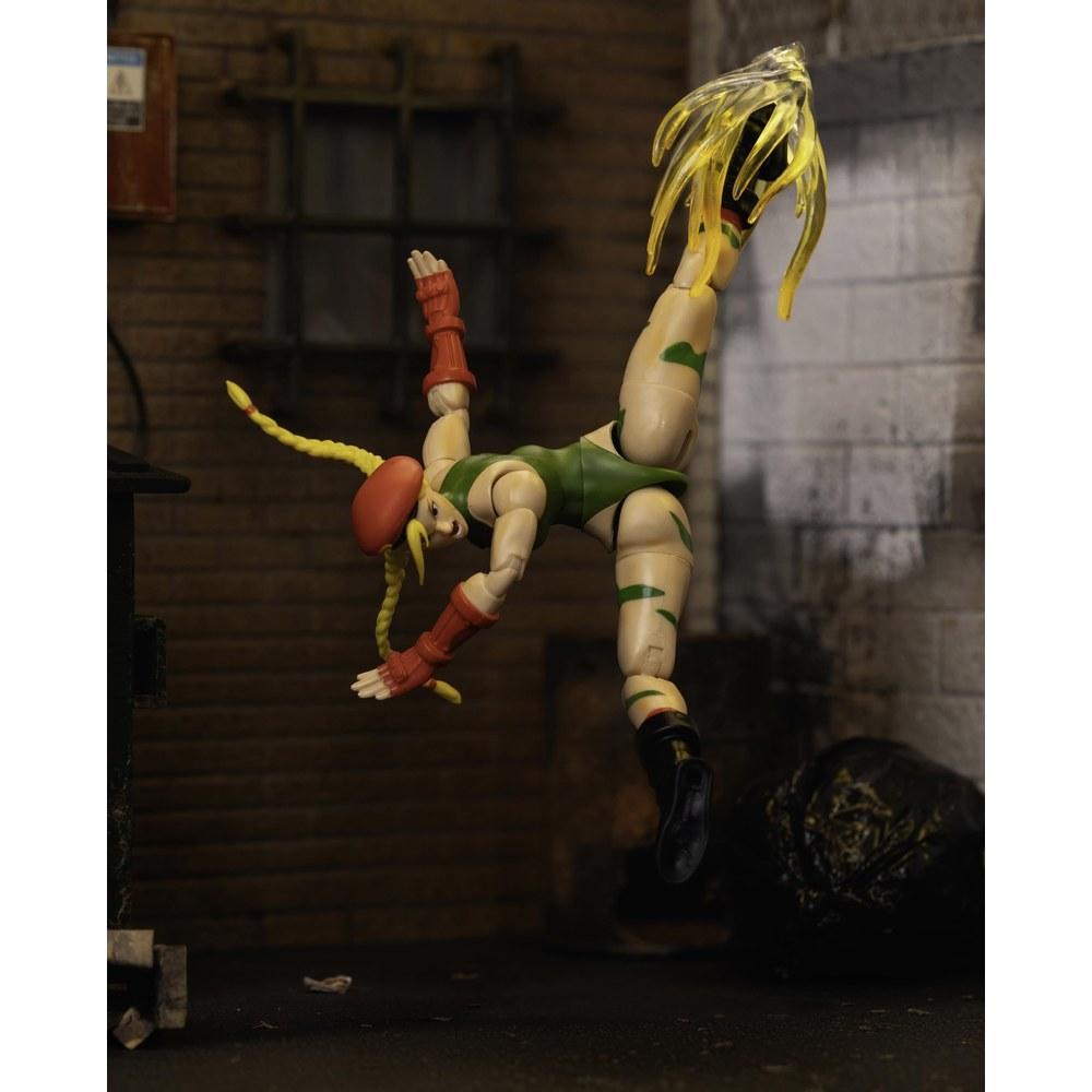 Jada Toys Street Fighter II Cammy Action Figure 1:12 Scale Collector's Item Interchangeable Head Hands Accessories Suitable for Ages 13 and Up Classic