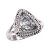 Natural Black Rutile Gemstone 925 Solid Sterling Silver Jewelry Ring Size 8 z3e12