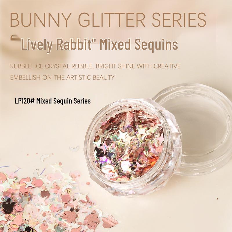 

Nail Art Lively Rabbit Starburst Glitter Sequins Mix - Hexagonal & Fairy Decorations
