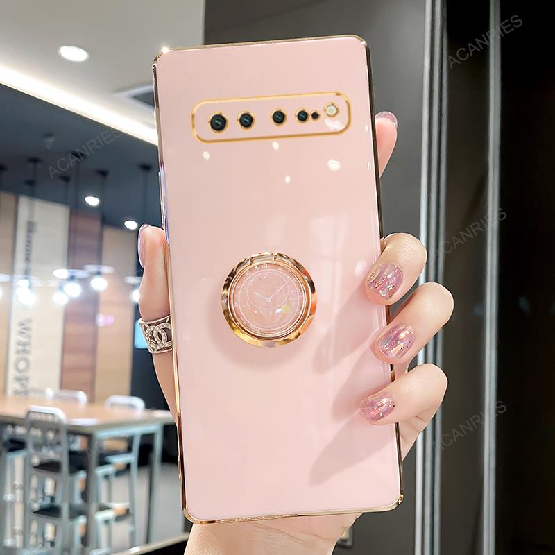 

S 8 9 10 S10lite Роскошный чехол-держатель с покрытием для Samsung Galaxy S10 S9 S8 Plus Lite Подставка Силиконовая задняя крышка S10plus S9plus S10