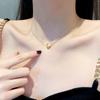 316L Stainless Steel Delicate Charm Love Necklace Sweet Design Light Luxury Niche Girl Pendant