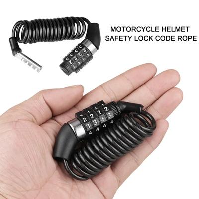 Motorradhelm Schloss Kette 4-stellige Passwortkombination Tragbares Fahrrad Motorrad Diebstahlsicheres Kabelschloss Stitch Motorteil