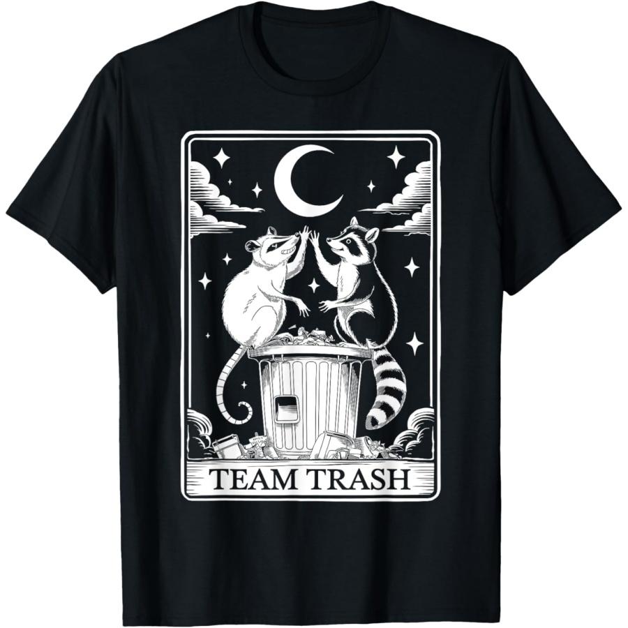 Opossum Raccoon Team Trash Tarot Card Gifts For Men Women T-Shirt S