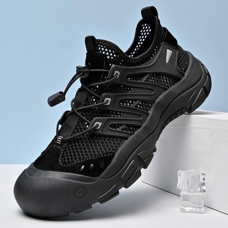 2025 Summer Mesh Men's Lightweight Outdoor Sports Shoes - Soft Sole, Casual, for Hiking and Water Crossing