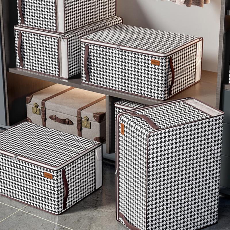 Large Capacity Quilt Clothes Bedding Storage Bags Home Visible Window Zipped Organizer Underbed Wardrobe Closet Boxe