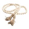 Nordic Style Tassel Wood Bead Hanging Ornament - DIY Handmade Jewelry Accessory with Hemp Rope and Original Wood Color Decor.