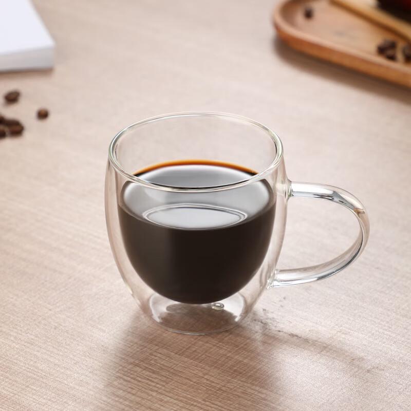 Shangqi Double Wall Heat-Resistant Glass Mug with Handle