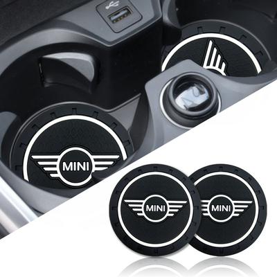 2 Stück Auto Untersetzer Wasserbecher Flaschenhalter Anti-Rutsch Pad Autozubehör Für Cooper Kühlschrank One F56 R56 R57 R58 R59 R60 JCW Countryman Clubman
