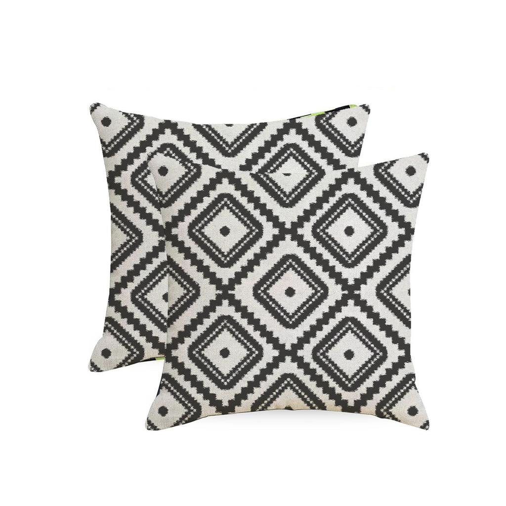 Home Geometric Stripes Graphic Simple Outdoor Waterproof Linen Pillowcase Sofa Chair Cushion