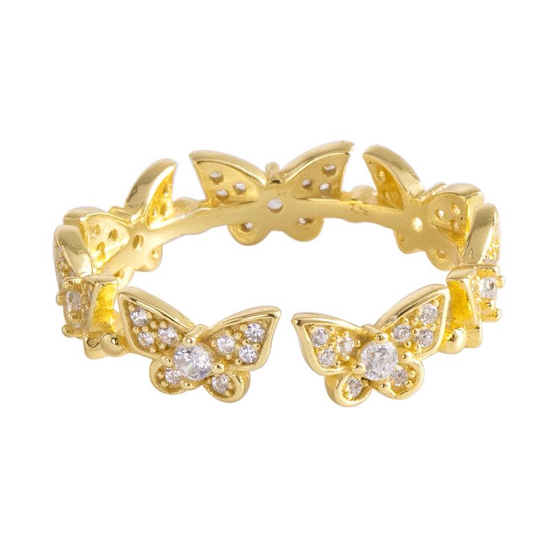 

Серебряное кольцо с бриллиантами Banyan Tree Butterfly: Женский элегантный, модный, легкий роскошный дизайн для указательного пальца. Adjustable Open