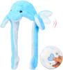 Animal Hat with Ears Moving Jumping Pop Up Beating Hat Plush Holiday Cosplay Dress Up Funny Gift for Kids