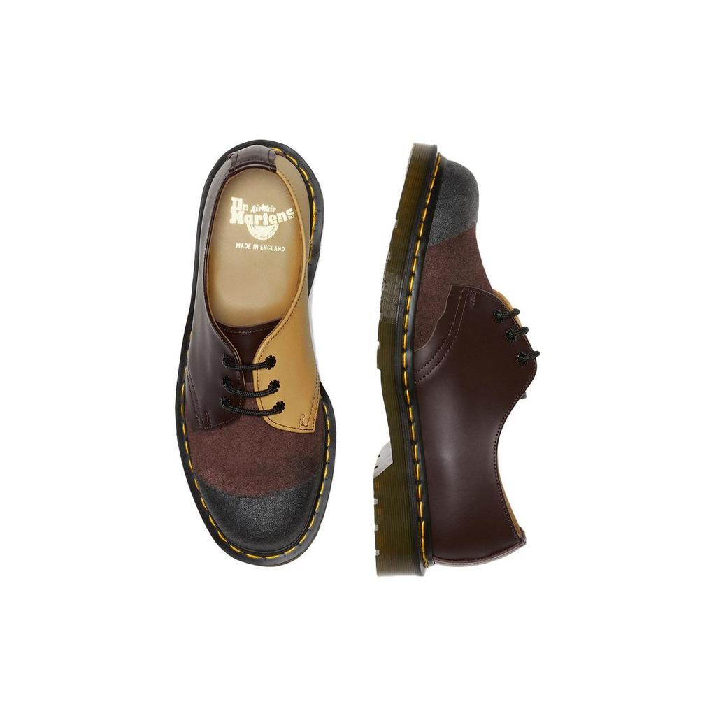 Dr. Martens 1461 Patchwork Low-Top Casual Shoes Unisex Casual Shoes Burgundy 27743645