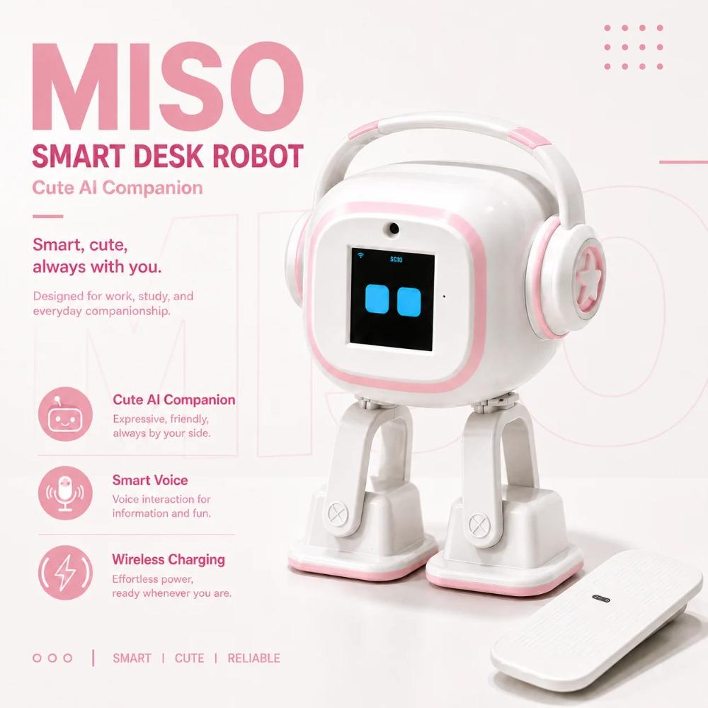 Emo AI Robot | Voice Control,Emotional Interaction,Smart Chatbot ,Camera Recognition,Singing & Dancing Smart Toy Gift Korean