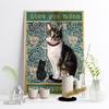 Vintage Wall Art Print Custom Cat Poster Cute Animal Portrait Oil Painting Cat Lover Gift Wallpaper
