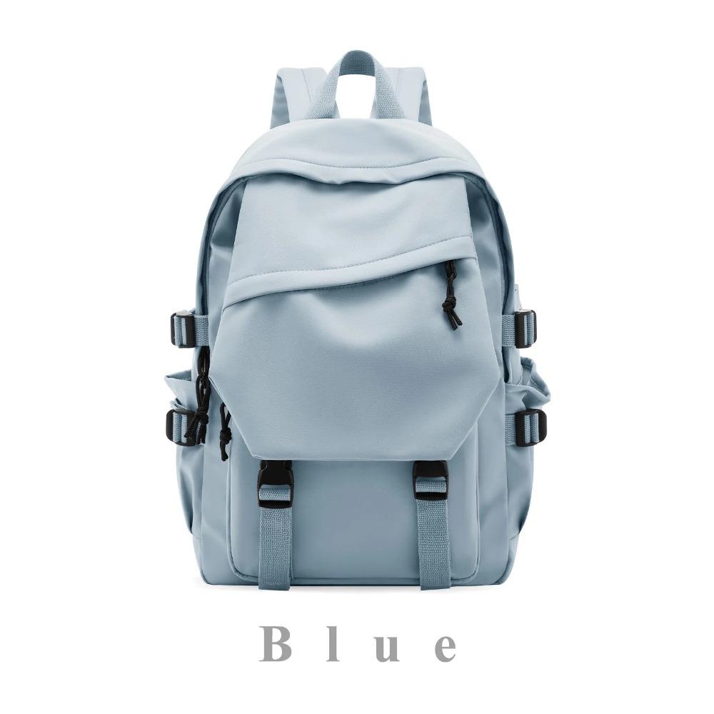 

Solid Color Shoulder Backpack Bag for Boys Girls Nylon School Knapsack Korean Bookbag Teen Sports College Laptop Travel Backpack