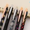 5 Pieces Cute Black Press Ballpoint Pen