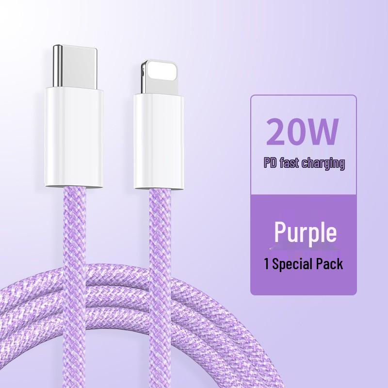 Apple Compatible 20W Fast Charge Braided PD Cable & Charger for iPhone 12 Pro/XS/XR