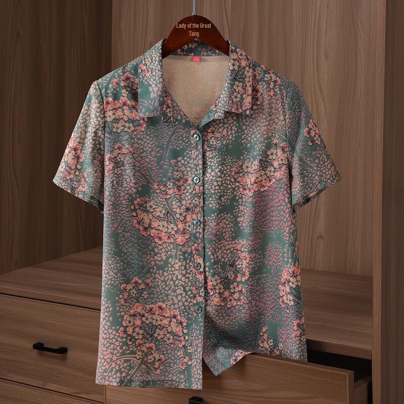 

Жіноча літня сорочка Тан-костюм Южаолінь з коротким рукавом 4XL