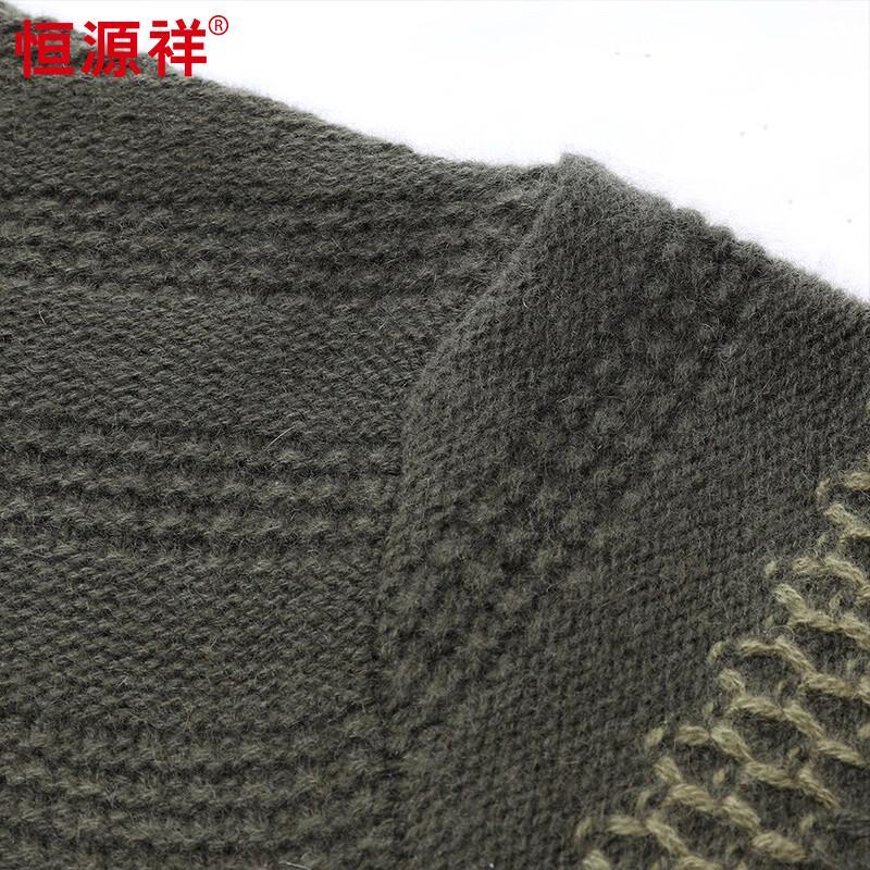 Hengyuanxiang Men's Thick 100% Cashmere Half-Turtleneck Sweater