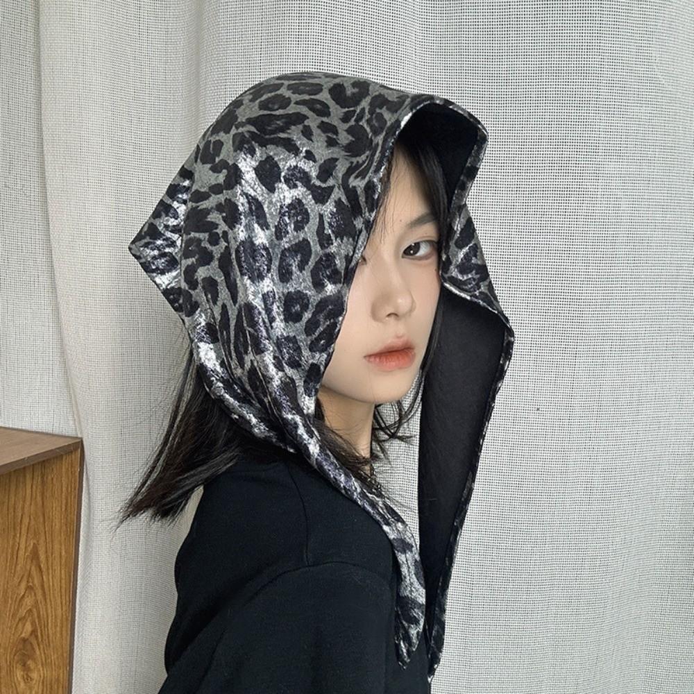 Y2K Leopard Print Hair Scarf Hip Hop Punk Bandana Fashion Triangular Headscarf Girls