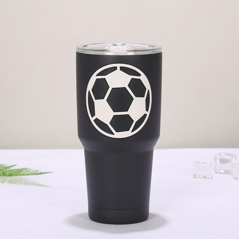 30oz Becher Edelstahl Doppelwandig Vakuumisoliert Becher Tasse Reisebecher mit Deckel Reinigungsbürste für Kalte und Heiße Getränke