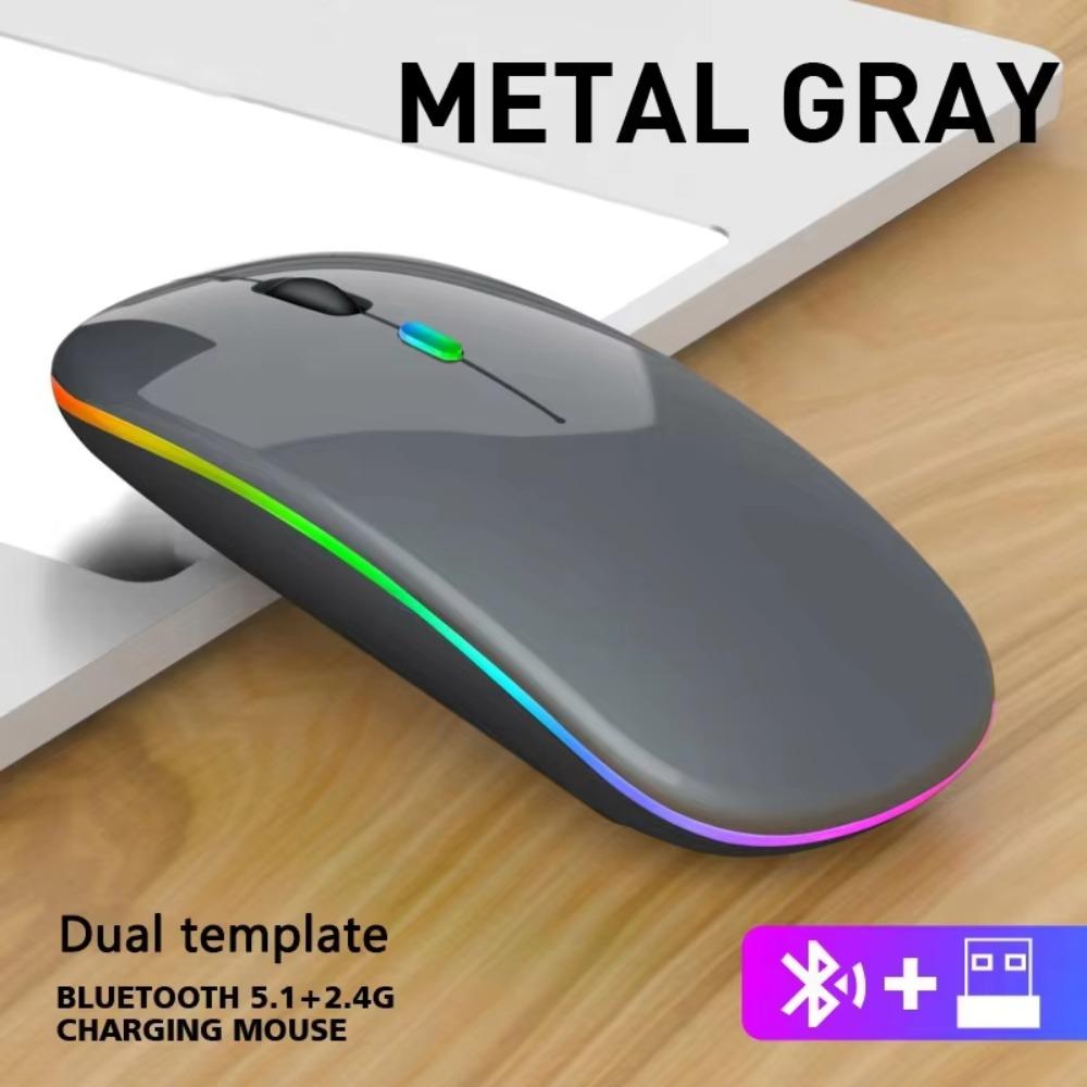 Colorful Wireless Mouse LED Light Gaming Bluetooth Mouse Computer Silent Mouse  Office/Home