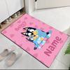 Custom Name Bluey Printed Carpet, Rug for Office Chair Living Room Bedroom Kitchen Room Decor Gifts.