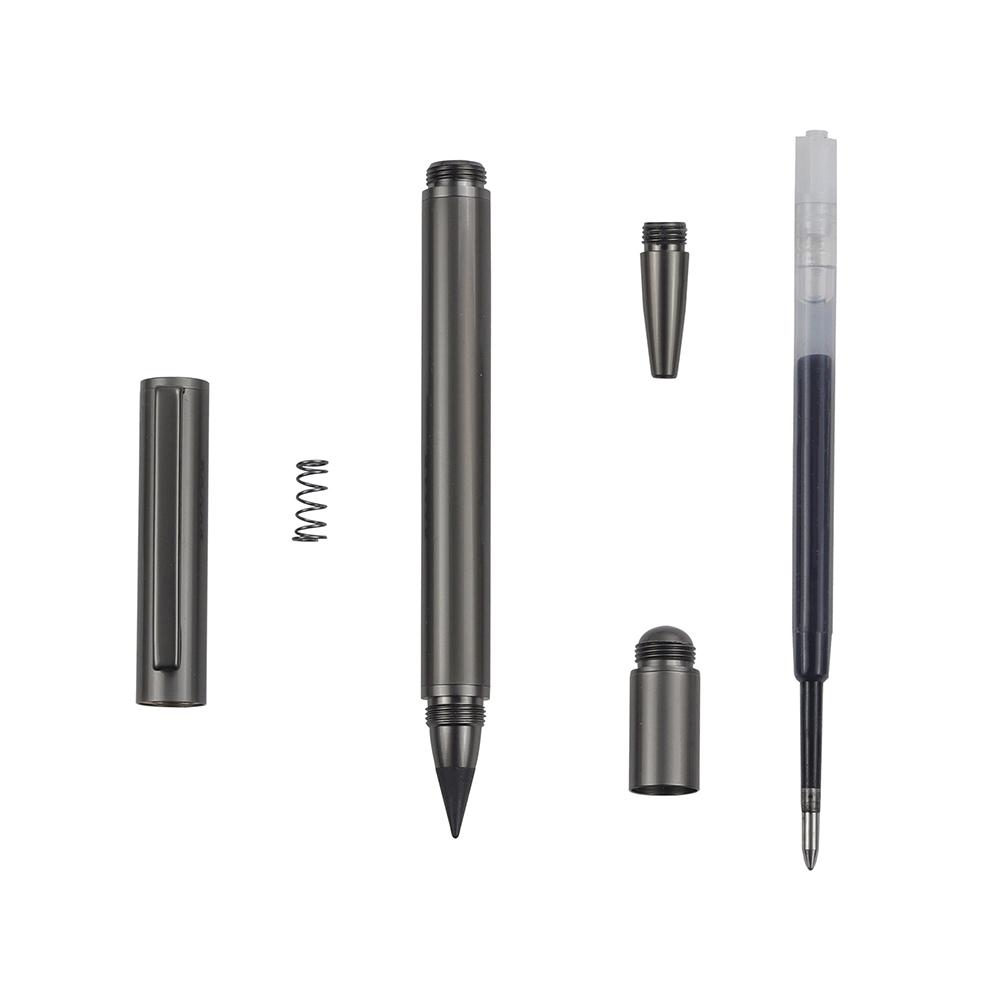 2 In1 0.5mm Ballpoint Pen Metal Gel Ink Pens Smooth Writing Signature Pen/Eternal Pencils No Ink Infinity Pencil Stationery