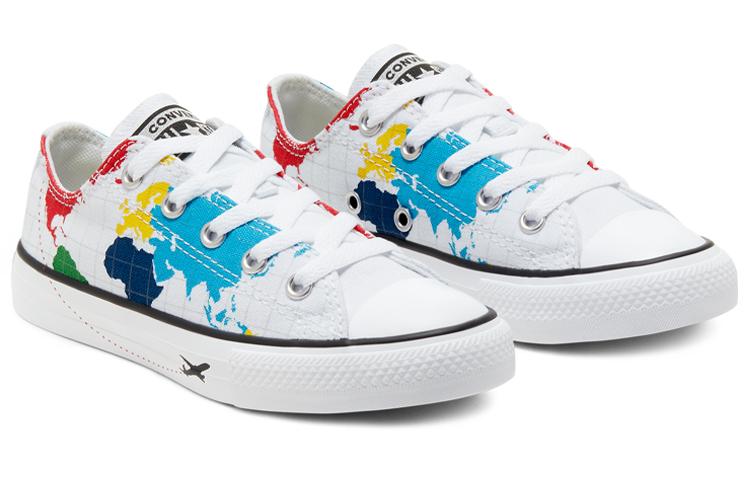 Converse Chuck Taylor All Star Low Top Kids Canvas Shoes White Teenagers 668458C