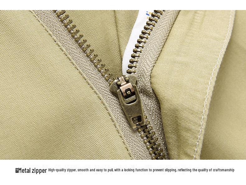 Men's Summer Cotton Casual Pants – Lightweight, Mid-Rise, Straight-Leg, Suitable for Middle-Aged and Elderly