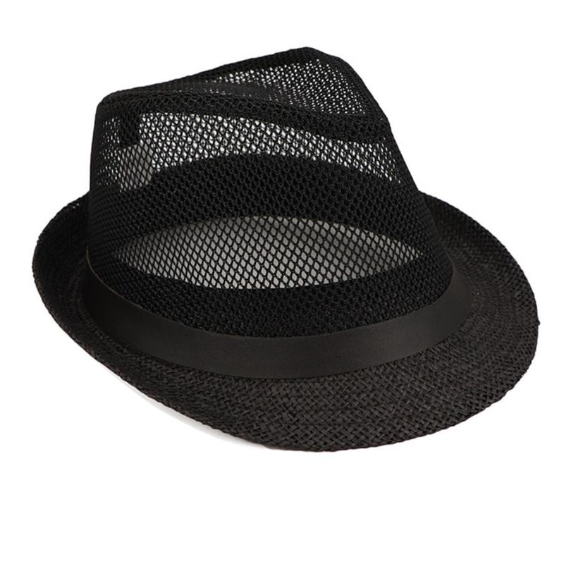 

Elegant British Style Trilby Hat Straw Weaving Hat for Carnivals Gentleman чорний