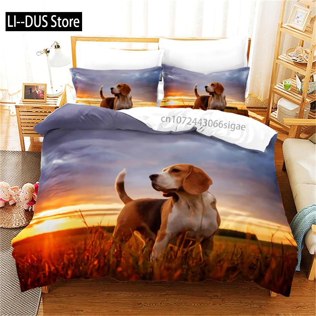 Duvet Cover Puppy Cute Pet Dog Print Comforter Cover Microfiber Animal Theme Bedding Set Full Size For Kids Boys Girls Bedroom