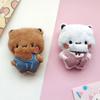 Portachiavi Peluche Bubu Dudu Salopette Carine Bambola Panda Ciondolo per Borsa Kawaii Giocattolo Animale Cartone Animato Cose Carine Regalo di San Valentino
