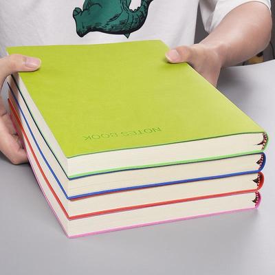 A4/A5 Soft Leather Notebook Thickened Notebook Work Meeting Classroom Record noteBook Diary Book Horizontal Line Inside Page