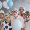 Black Gold Birthday Paper Glasses Happy 18th 40th 50th 60th Birthday Party Decoration 18 40 50 60 Year Party Supplies Photo Prop