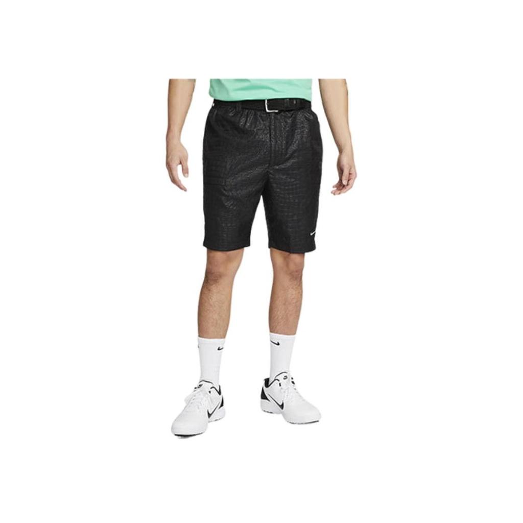 Nike Unscripted Solid Color Straight-Leg Drawstring Shorts Men Bottoms Black DX9212-011