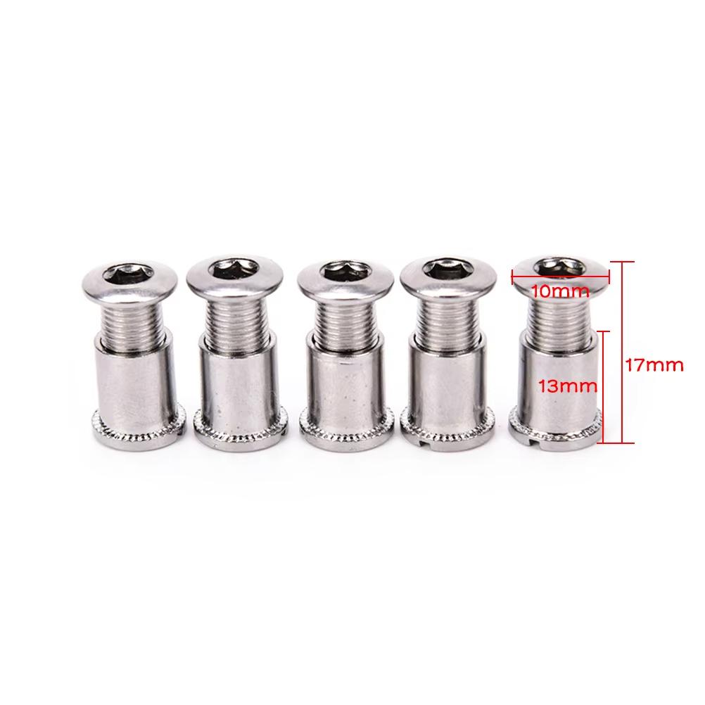 5Pairs Bike Crankset Bolts Crank Bolts Mountain Road Bicyle Steel Chainring Screws Chainwheel Screws Nut Bike Accessories