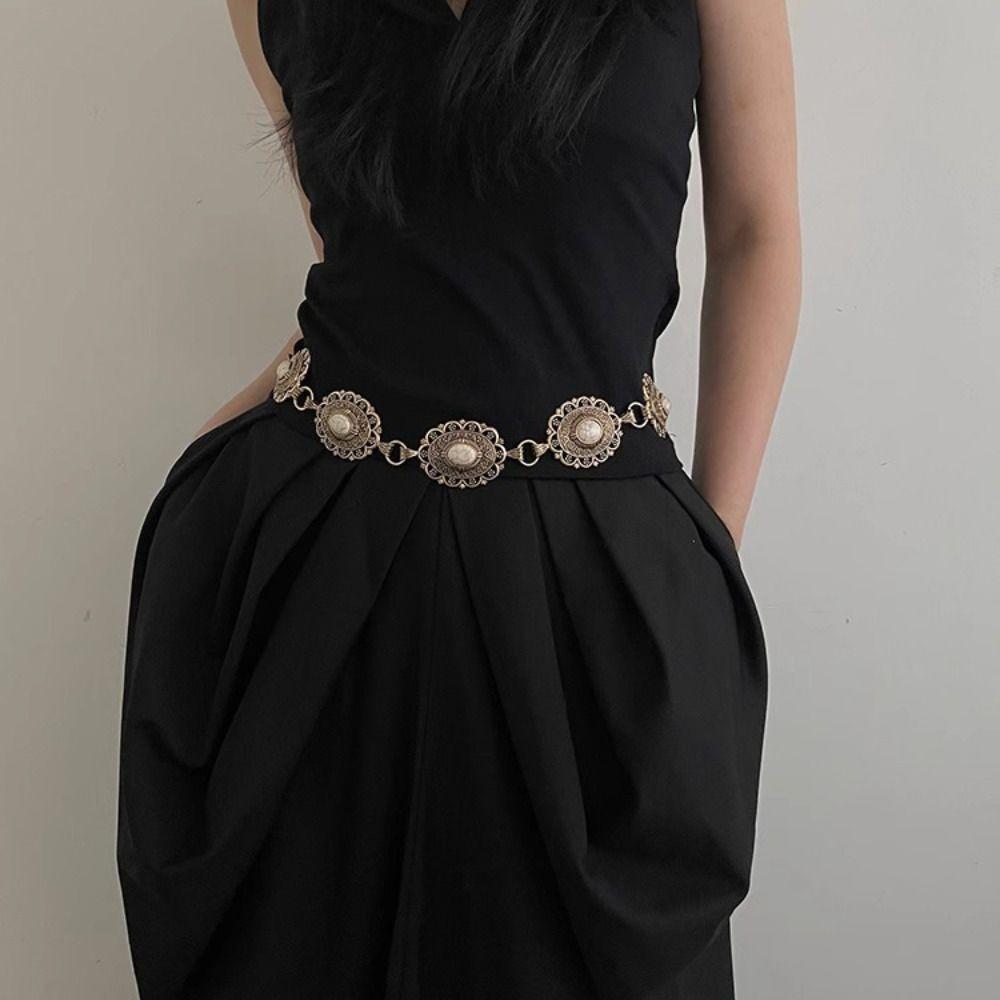 Metal Chain Belt Gold Silver Dress Belt Chain New Waist Chain  Women