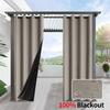 1pc Modern 100% Blackout Waterproof Outdoor Curtains, Curtains for Garden, Patio, Porch, Bedroom, Living Room, Pergola, Cabana