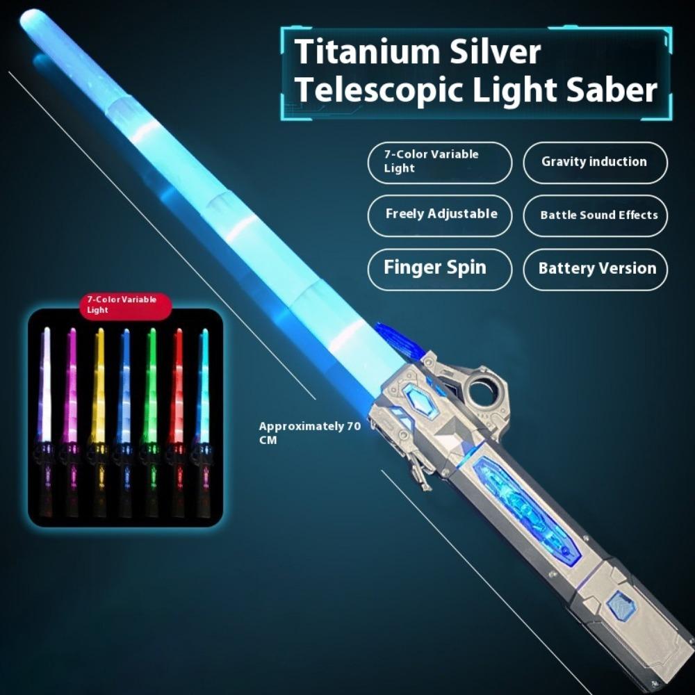 Laser Sword Two-in-one Seven-color Retractable Transformation Light Sword Star Wars Children's Stall Toy Night Market Explosion