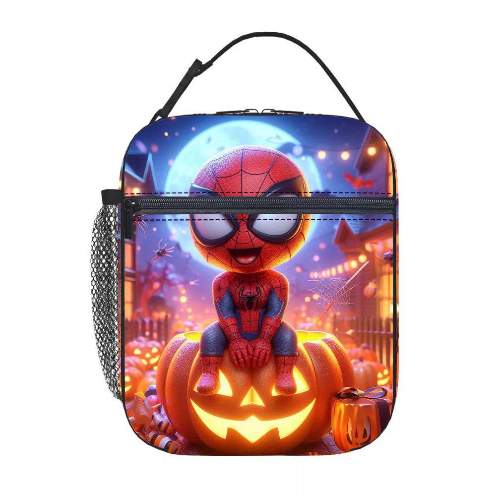 Spider-Man Lunch Bag Anime Cartoon Tote Bag Student Bento Bag Aluminum Foil Thermal Insulation Meal Bag Lunch Box Bag