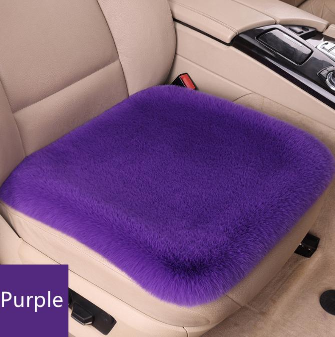 

Зимний теплый чехол на сиденье автомобиля, передняя и задняя подушка, плюшевый коврик, защитный коврик, аксессуары для подушек на стул 45cm фиолетовый