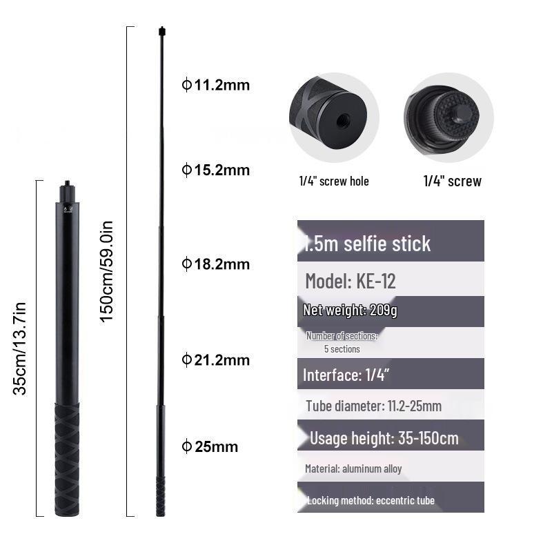 Insta360 Bullet Time Unsichtbarer Selfie-Stick & Drehgriff für DJI Osmo Action