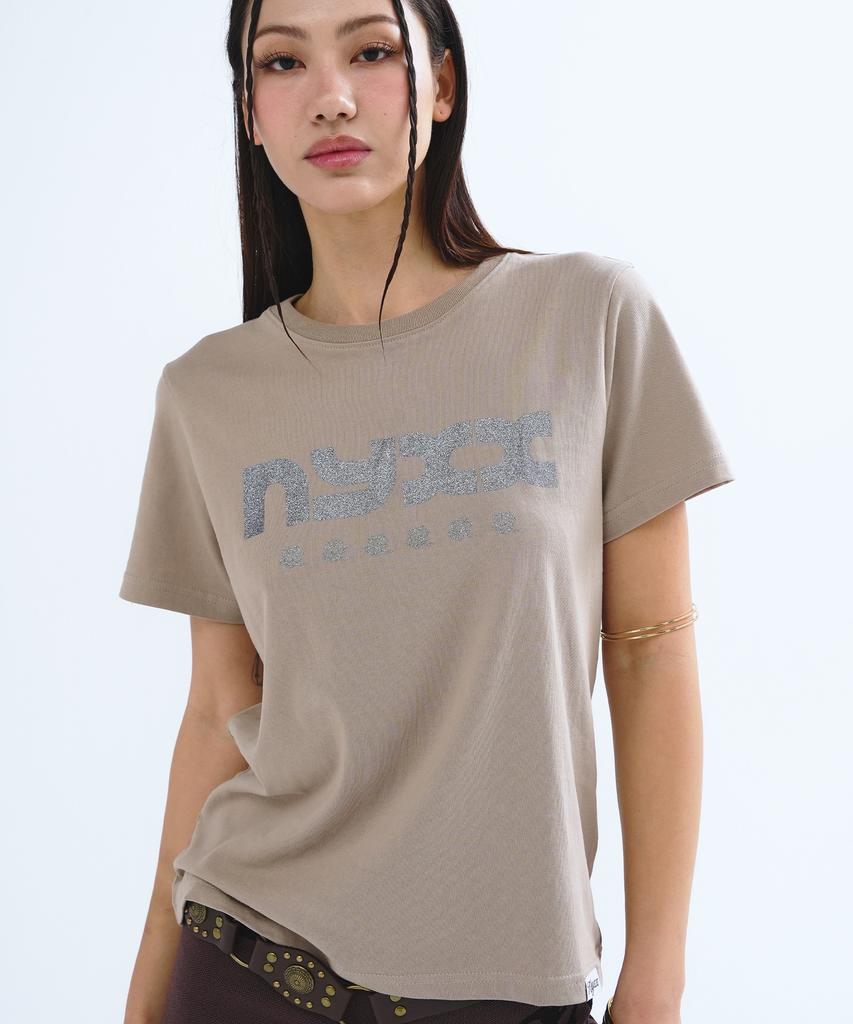 NYXX Glint Logo Tee Beige