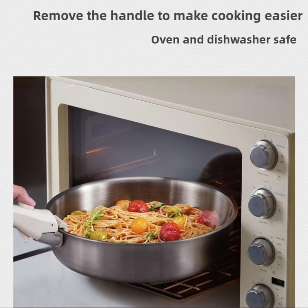 Stainless Steel Cookware Set Pots and Pans Set Detachable Handle 9pcs Induction Kitchen Cookware Sets Dishwasher Oven Safe